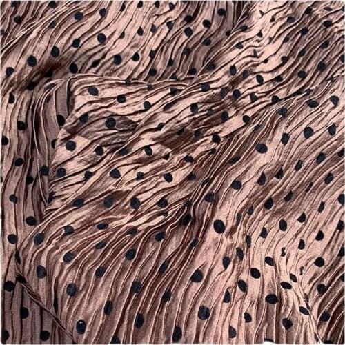 Width 57" Fashion Simple Pleated Organ Wavelet Point Fabric By The Half Yard For Dress Shirt Material