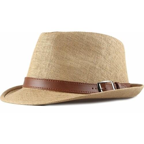 Spring And Summer Mens Retro Straw Jazz Straw Hat Sun Hat Breathable Hat Street Tour Hat Fashion Top Hat