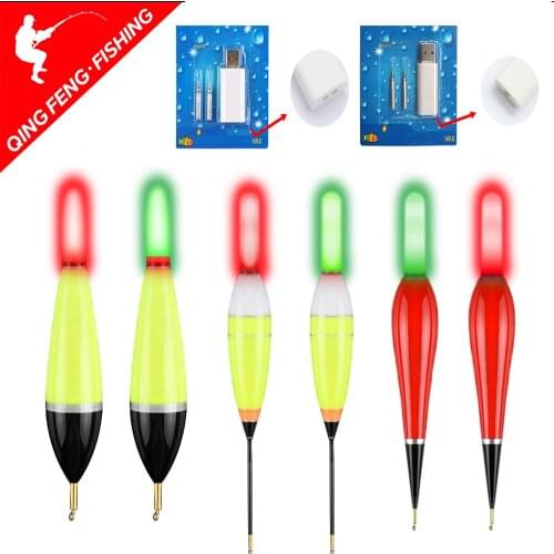 Suitable for long-range rock fishing and floating ocean freshwater LED night fishing + USB charger rechargeable battery