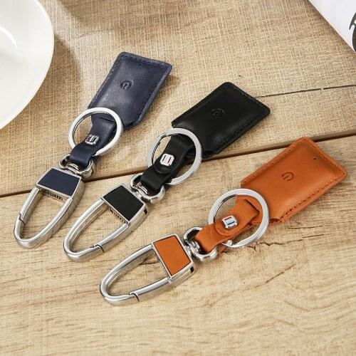 Smart Bluetooth Car Key Case Wallet Holder Chain Key Wallet Ring Housekeeper Pocket Smart Leather Keychain