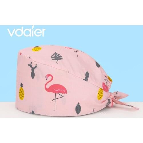 Unisex surgical cap high quality cartoon printing clinical medical surgery cap dentist work cap beauty salon nurse nursing cap