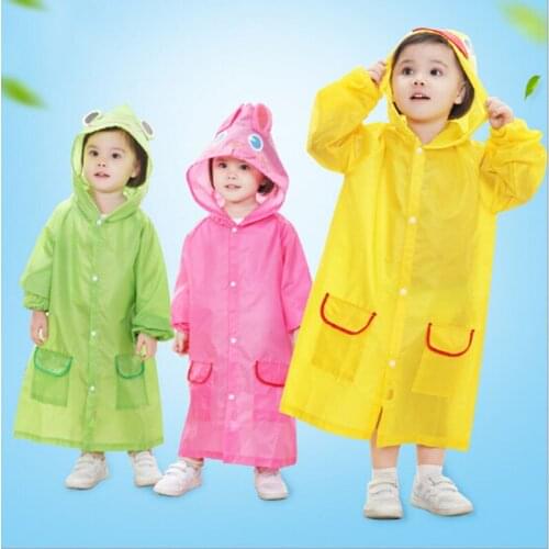Waterproof Animal Poncho Raincoat Funny Cartoon Rain Coat Wear Suit Rainwear Rainsuit Raincoats for Boy Girl Kids Children