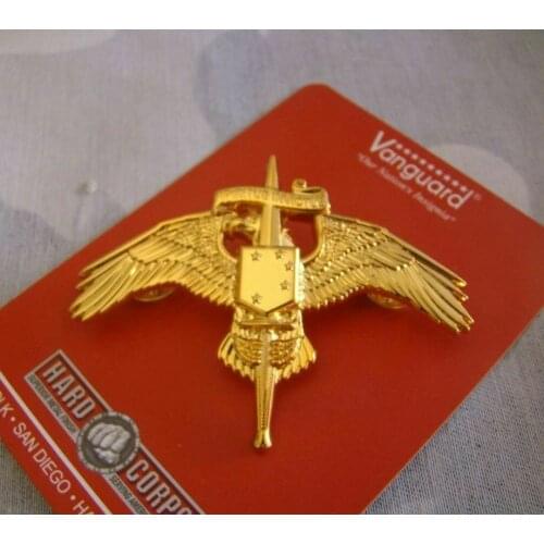 US USMC Marsoc Wings Military Badge Pin Marine Raider Spiritus Invictus Golden armyshop2008