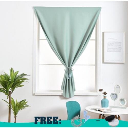 70%-90% Shading Blackout Curtain Solid Color For Living Room Window Without drilling Multi-size Magic Curtains Home Decor