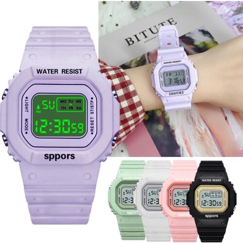 Womens Digital Luminous Watches Men Unisex Kids Watch Sport Female Clock Waterproof Wristwatch Dress Watch Montre Femme