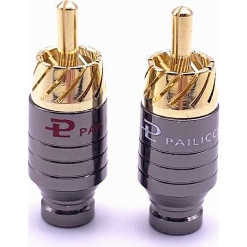 2Pcs/lot Good Quality welding Mini RCA Connector RCA Male plug adapter for Audio Vidiod Wire Connector plug Hole diameter 5MM