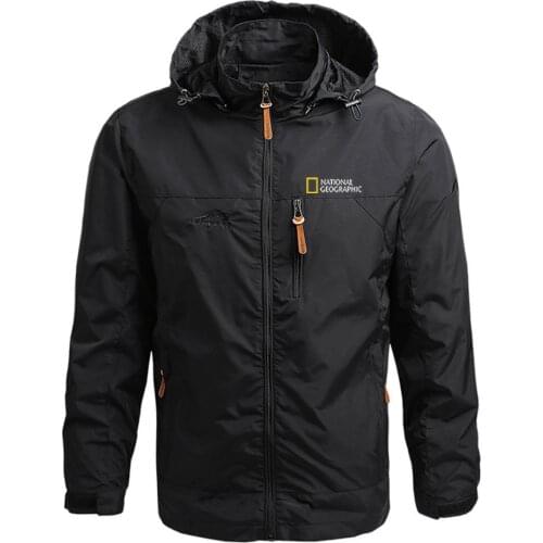 2021 Mens National-Geographic Logo Fashion Comfortable Survey Expedition Scholar Fitness Windproof Style Printing Zipper Jackets