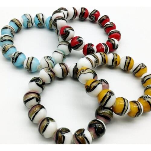 4 PCS fashion circle multicolor Lampwork murano glass bangle bracelet