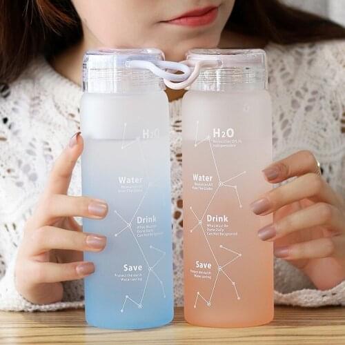 460ml Creative Constellations Glass Bottle Contains Cover and Rope for Easy Carrying Cute Student Cup Kawaiis Eco Water Bottle