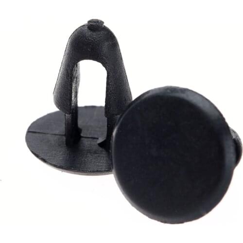 50Pcs Auto Fastener 5mm Dia Hole Push Engine Cover Pad Fender Car Door Trim Panel Clip Retainer Bumper For G M For Toyota Black