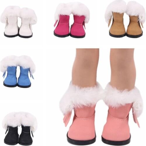 6 Colors 5cm Snow Boots Doll Shoes For 14.5 Inch Wellie Wisher & 1/6 BJD Dolls Shoes As for Exo Paola Reina Doll Accessories