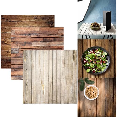 60x60cm Retro Wood Board Texture Photography Background Backdrop For Photo Studio Video Photographic Backgrounds Props