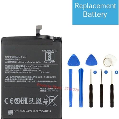 4000mAh BN44 Mobile Replacement Battery For Xiaomi Redmi 5 Plus Hongmi 5plus Cell Phone Batteries