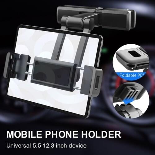 Car Headrest Tablet Mount Holder Adjustable Viewing Angle Phone Tablet Holder for 4.7-12.3" Devices Backseat Holder Tablet Mount