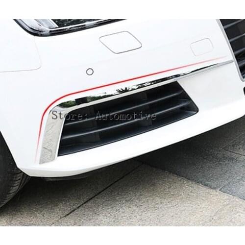 Car Styling For Audi A4 Sedan B9/9L 2016 2017 New ABS Chrome Exterior Front Foglight Eyelid Fog Light Eyebrow Lamp Cover Trims