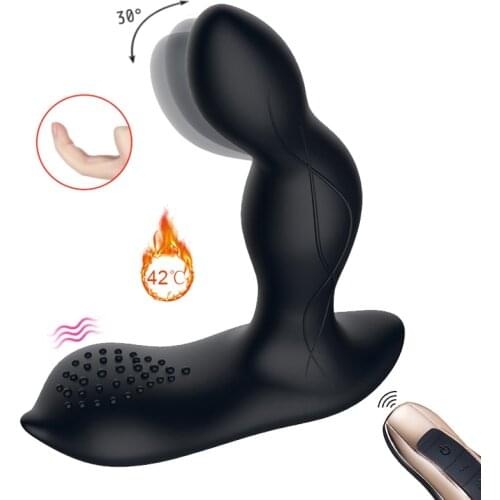 Wireless Remote Control Prostate Massager Anal Vibrator G spot Buckle Patterns Butt plug Vibrator Heating Anal Sex Toys For Man