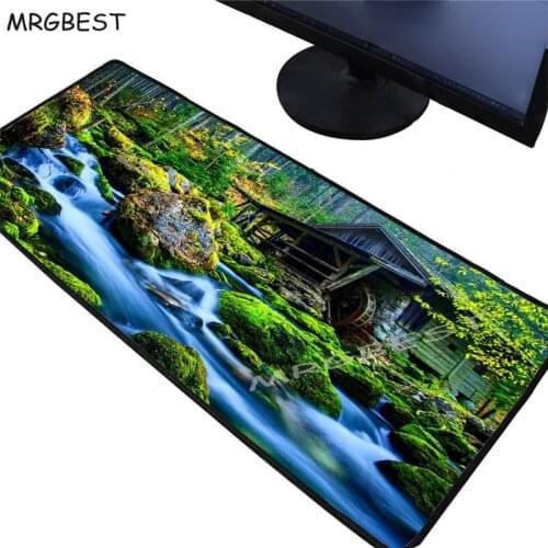 MRGBEST Forest Creek 400x900x3/300x800x2mm CSGO DOTA Gamer Large Game Mouse Pad Player Locking Edge pad Keyboard Mat