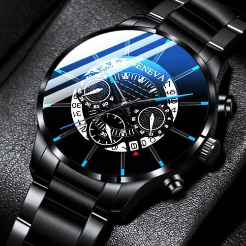 Relogio Masculino Fashion Mens Stainless Steel Watches Luxury Men Business Calendar Quartz Wrist Watch Man Clock Montre Homme