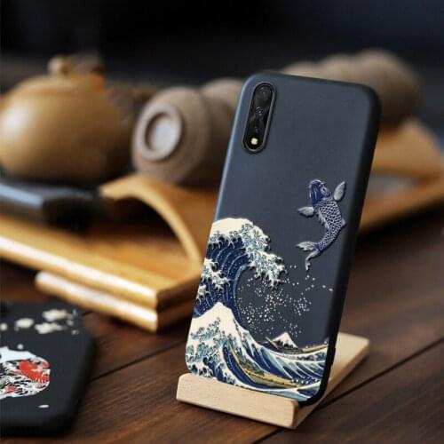 For Vivo V17 Y7S IQOO 3 NEO Pro 5G S1 Case 3D Relief Embossed Matte Soft Back Cover for VIVO V17 Neo LICOERS Official Case Funda