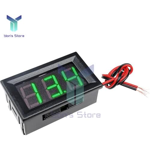 0.56" Digital Voltmeter DC 4.5-30V Volt Amp Meter Voltage Tester LED Display Red/Blue/Green Panel Voltage Monitor Multicolor