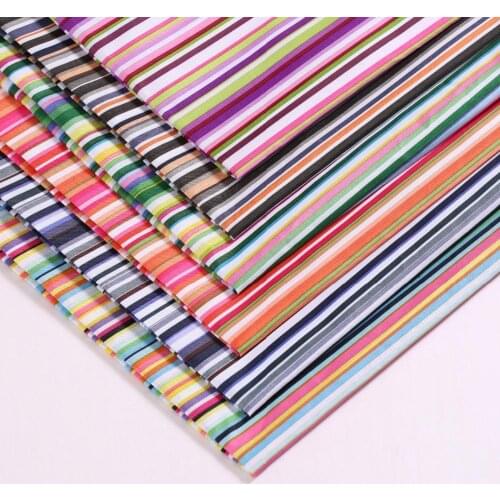 Color striped polyester fabric / factory direct color bars cloth/ handbag clothing textile fabrics/ for sewing diy cotton fabric