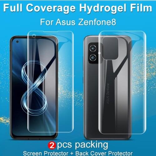 Imak For Asus Zenfone 8, Soft Hydrogel Film Full Cover Back Front Screen Protector