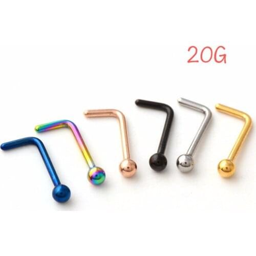 Nose Ring Steel Bend Bar Straight Ball Invisible Studs Nails Small Studs Earrings Body Jewelery