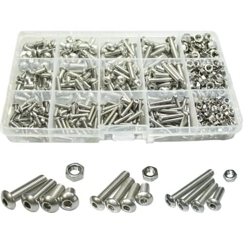 Hot M2 M3 M4 M5 Screw Nut Cross Flat Head Self Tapping Screw Assortment Kit Wood Thread Nail Screw Sets Hexagon Bolt Small Screw