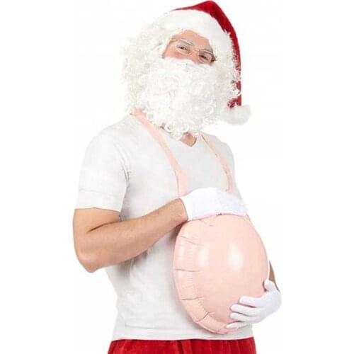 Inflatable Fake False Pregnancy Stage Property Christmas Belly Artificial Santa Claus Tummy Cosplay Props Invisible Movie Props