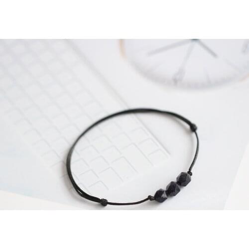 New cute multi-faceted blue sandstone girlfriends couple bracelet handmade jewelry 0a1#2603