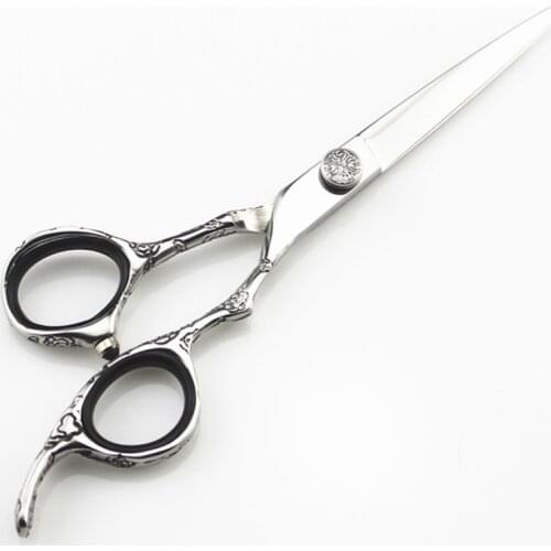 Professional 6 inch Japan 440c Plum handle cut hair scissors make up haircut shears cutting barber makas hairdressing scissors
