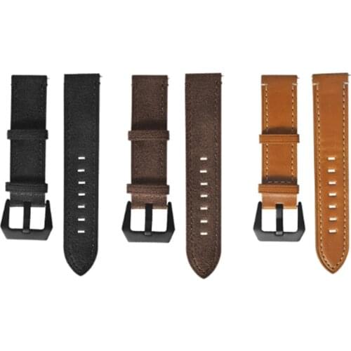 20mm Carouse Genuine Leather Watch Band Strap For Watchband Black Brown Coffee color Watch wristband Bracelet For Women Men