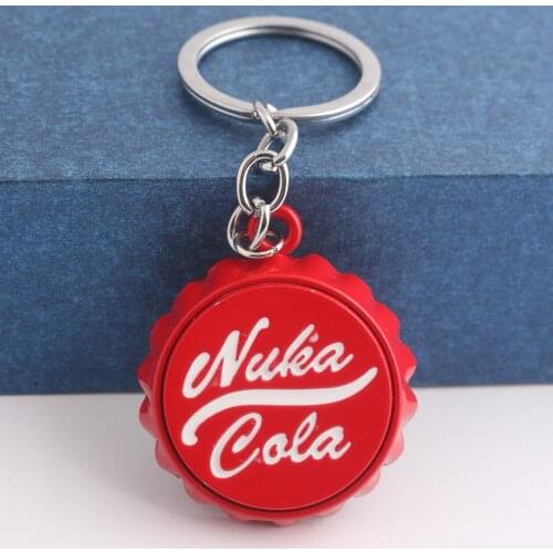 RJ New Red Nuka Cola Beer Bottle Opener Pip Boy Keychain Key Chains Love Beer Drop Ship Car Keyring Fathers Day Chaveiro Gifts