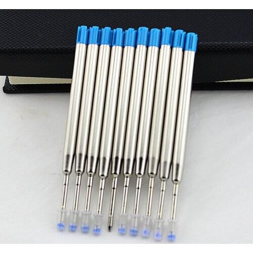 10 Pcs Universal Standard Style Ballpoint Pen Refills Replacement red Ink Refills 0.7 mm School Office Supplies