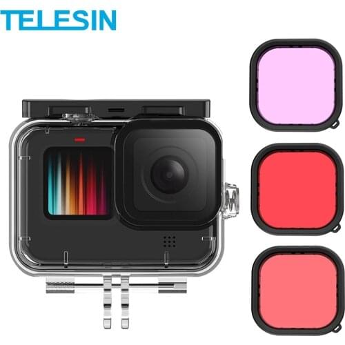 50M Waterproof Case Underwater Tempered Glass Diving Housing Cover Lens Filter for GoPro Hero 9 Gopro9 Black Camera Accessories