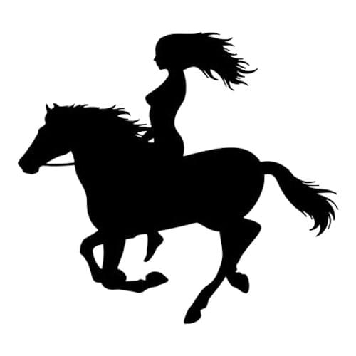 High Quality Dark Horse and Sexy Girl Artistical Car Sticker Vinyl Decal Fantastic Style High Quality Black/Silver