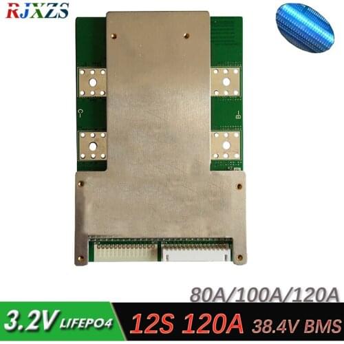 12S 120A LiFePO4 BMS/PCM/PCB battery protection circuit board for 12 Packs 18650 Battery Cell for E-bike w/balance w/Temp