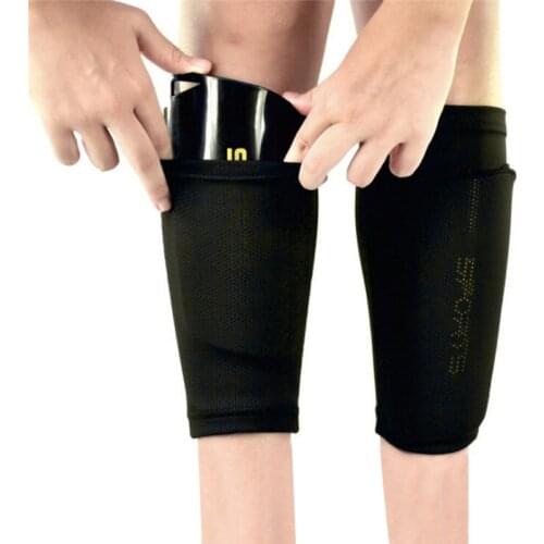1 Pair Soccer Protective Socks With Pocket Football Shin Pads Leg Sleeves Supporting Shin Guard Adult Children Socks