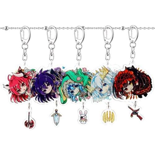 1 Pcs New Anime Date A Live Acrylic Keychains Tokisaki Kurumi Yoshino Bag Pendant Keyrings Women Men Girls Figure Toys Gifts