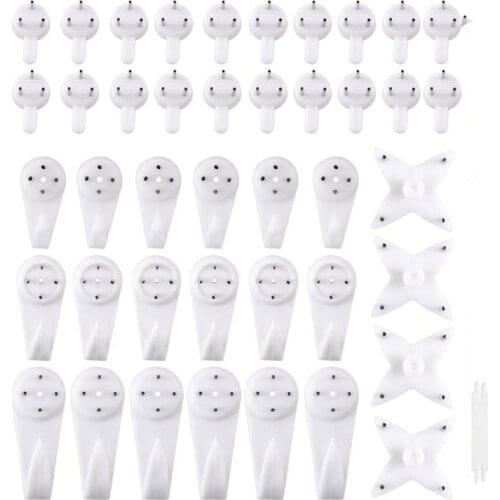 105 Pack Picture Hangers for Hard Wall Concrete Wall Hanging Photo Frames Drywall Hook Art Painting Display Hangers Clock Weddin