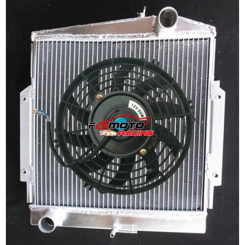 ALUMINUM RADIATOR+FAN FOR DATSUN SPORTS FAIRLADY 1500/1600/2000 ROADSTER 63-70