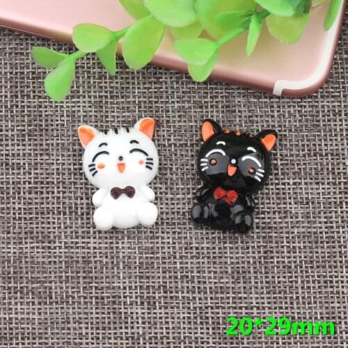 30PCS cute cat resin accessories DIY mobile phone shell beauty hair accessories hair clip DIY jewelry