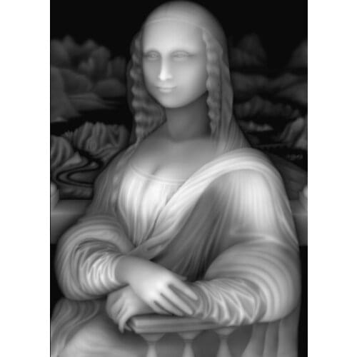 3D Model relief BMP format, router 3 axis engraving file Mona lisa 2.39 MB
