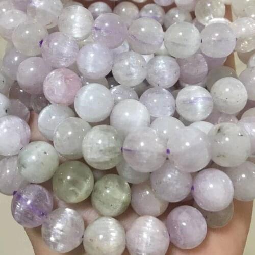 AKAC Approx10-10.5mm Natural kunzite bracelet beads for diy making for women bracelet