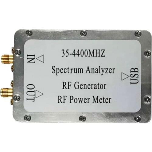 35~4400MHz Spectrum Analyzer Simple Signal Source Power Meter Aluminum Alloy Housing High Sensitivity Calibration Function