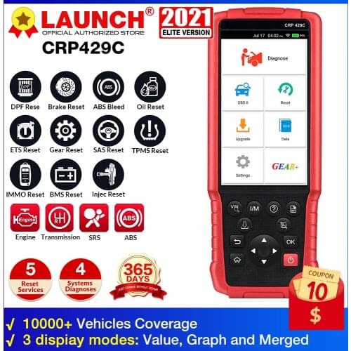 LAUNCH X431 CRP429C OBD2 Auto Diagnostic tool for Engine/ABS/SRS/AT + 11reset functions OBDII code reader PK CRP123E scanner