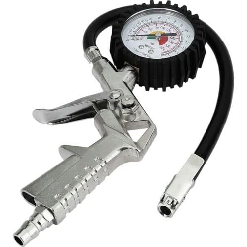 Auto Tire Pressure Gauge For Car Motorcycle SUV Inflator Pumps Tire Repair Tools Pressure Gun Type For Air Compressor