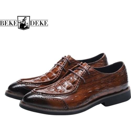 Free Shipping Genuine Leather Dress Shoes Men Italy Luxury Design Wedding Pointed Toe Shoes Business Casual Footwear 2020 New