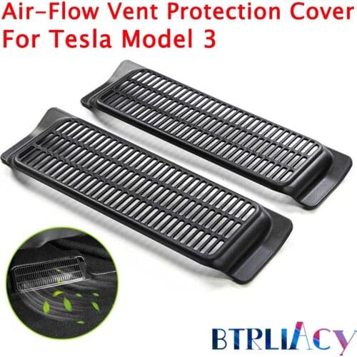 BTRLIACY For Tesla Model 3 Car Air-Flow Vent Protection Cover Black Vent Cover Car Interior Replacement Kit Wholesale Dropship