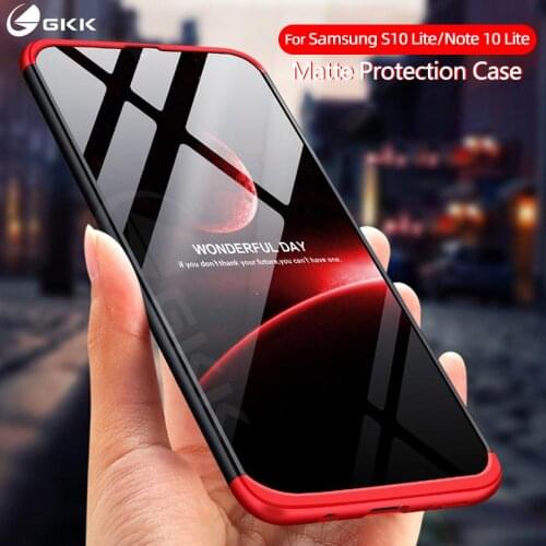 GKK 360 Full Protection Case for Samsung galaxy S10 Note 10 Lite S20 Plus Ultra Hard PC Cover for Samsung Galaxy A01 A41 A51 A71